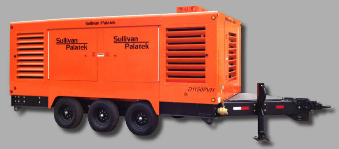 portable diesel air compressor rental